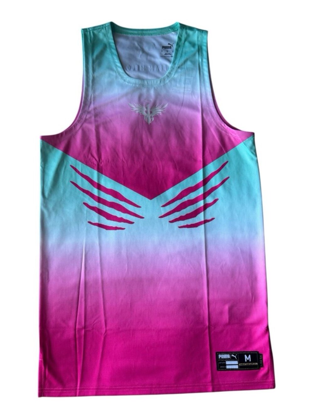 PUMA Team Melo Game Jersey Miami Electric Peppermint Size Medium MSRP 140$